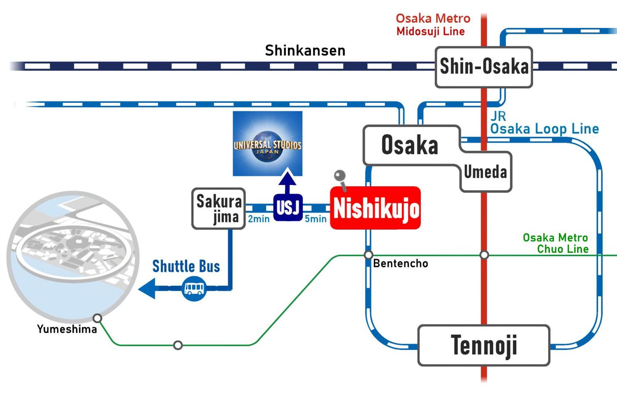 Usj 2 Stops, Umeda&Dotonbori 8Mins, Ninja Style Sv1 أوساكا المظهر الخارجي الصورة